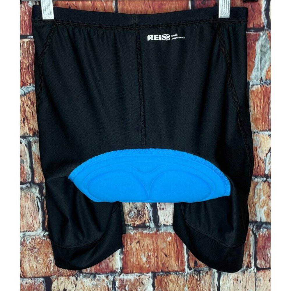 REI Co-op Black Padded Cycling Biking Ride Shorts Men’s Small Polyester Spandex - Picture 3 of 5